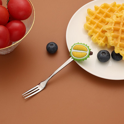 2 kom. Slatke žlice za kavu u obliku voća od nehrđajućeg čelika Žlica za desert od voća Vilica Žličica za slatkiše Čaj za piće Posuđe za jelo Kuhinjski pribor