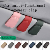 Auto Päikesesirmid Prillid Karp Päikeseprillid Klambrikaart Piletihoidik Statiiv Kinnitus Pliiatsiümbris Nahast Prillid Autotarvikud