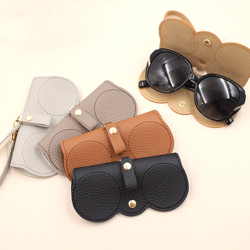 2023. aasta üliõhukesed populaarsed prillide ümbrised Lihtsad, klõpsatavad prillid, PU-nahast prillikottid, kaasaskantavad päikeseprillide hoiukarbid