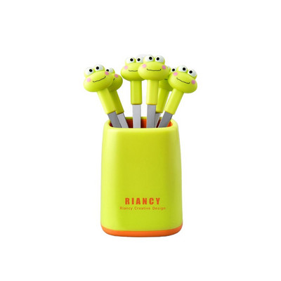 Kutija za pohranu Pribor za jelo Meke ručke Crtani zečić, uzorak žabe Kuhinjski pribor Pribor za jelo Voće Vilica Voće Čačkalica