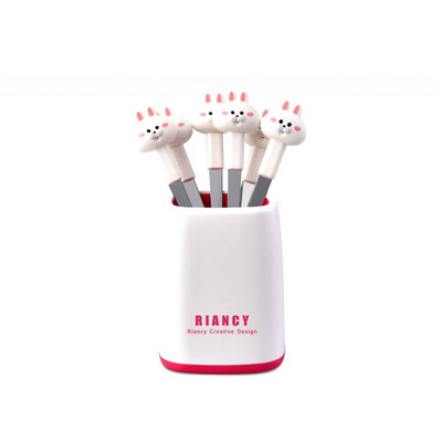 Kutija za pohranu Pribor za jelo Meke ručke Crtani zečić, uzorak žabe Kuhinjski pribor Pribor za jelo Voće Vilica Voće Čačkalica