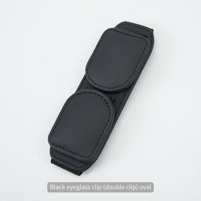 Kahekordne auto prillide klamber Multifunktsionaalne vastupidavast nahast kaasaskantavad päikeseprillid dokumendi piletihoidja klamber auto salongi tarvik