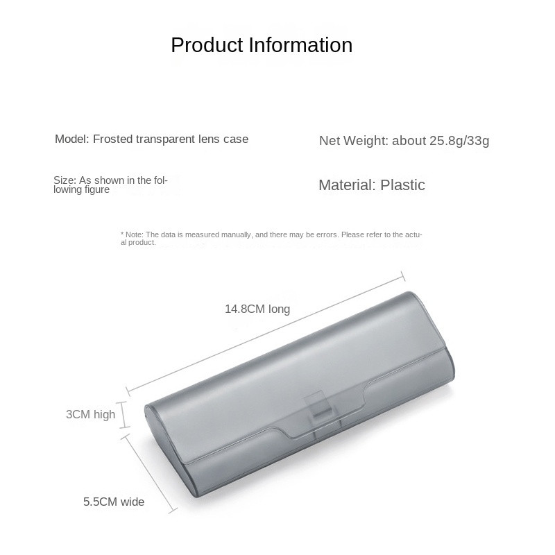 Kutija za naočale Matirana plastična prozirna kutija za naočale kutija za naočale za čitanje od visokokvalitetnog materijala