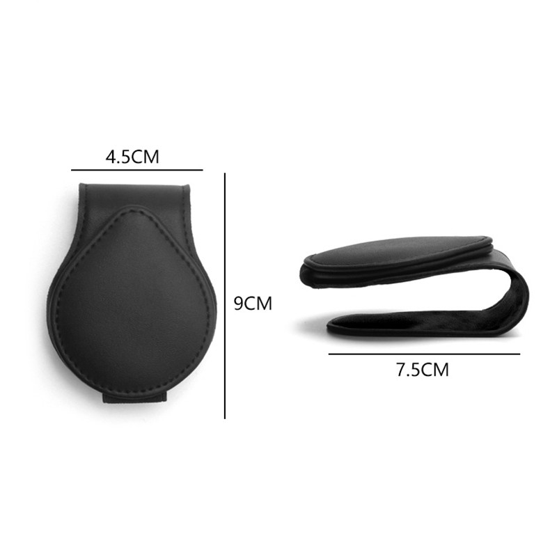 Δερμάτινο κλιπ γυαλιών ηλίου Sun Visor Car Εσωτερικό Κάρτα εισιτηρίου Συνδετήρας Φορητό κλιπ θήκης γυαλιών ηλίου Αξεσουάρ αυτοκινήτου εσωτερικού χώρου