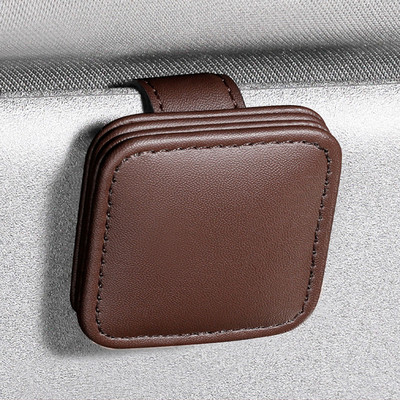 Auto prillide hoidja Universaalne päikesesirmi klamber päikeseprillide hoidja Microsoft nahast prillide riidepuu piletiklambri prillide kinnitus