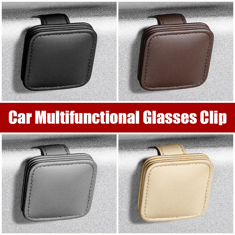 Auto prillide hoidja Universaalne päikesesirmi klamber päikeseprillide hoidja Microsoft nahast prillide riidepuu piletiklambri prillide kinnitus