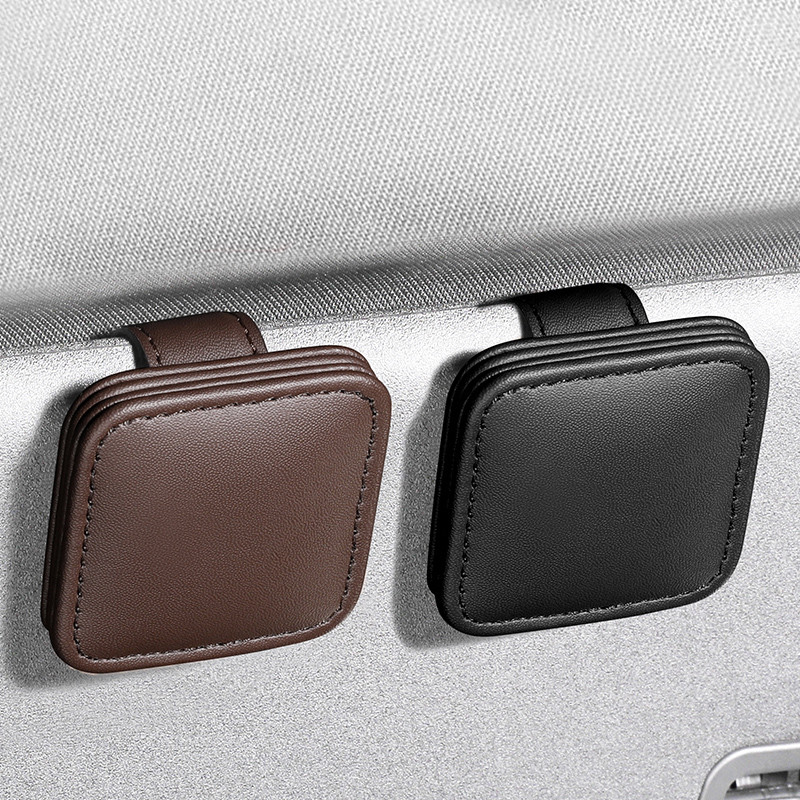 Auto prillide hoidja Universaalne päikesesirmi klamber päikeseprillide hoidja Microsoft nahast prillide riidepuu piletiklambri prillide kinnitus