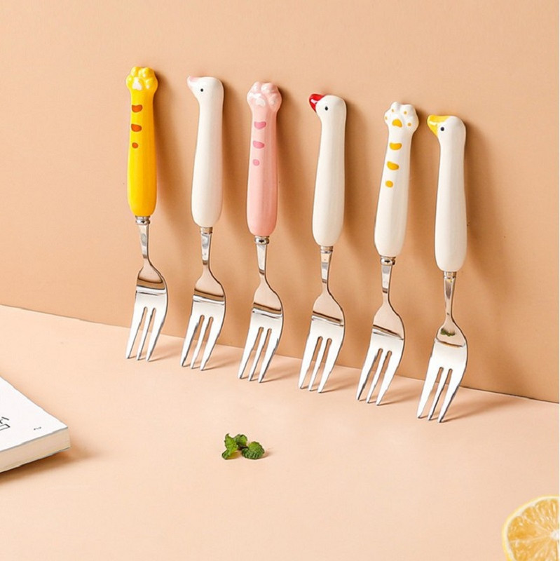 Kreativna ljupka žlica Mala žlica za juhu Žlica za desert Ručno oslikana zvjezdana žlica Keramička žlica Kuhinjski pribor za jelo od nehrđajućeg čelika