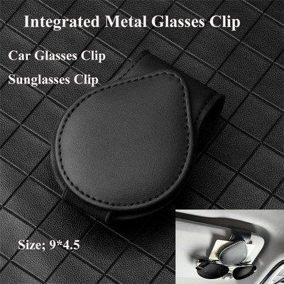 1/2 tk autoprillide klamber, multifunktsionaalne integreeritud vastupidav PU-st kaasaskantav päikeseprill, dokumendi piletihoidja klamber auto interjööri tarvik
