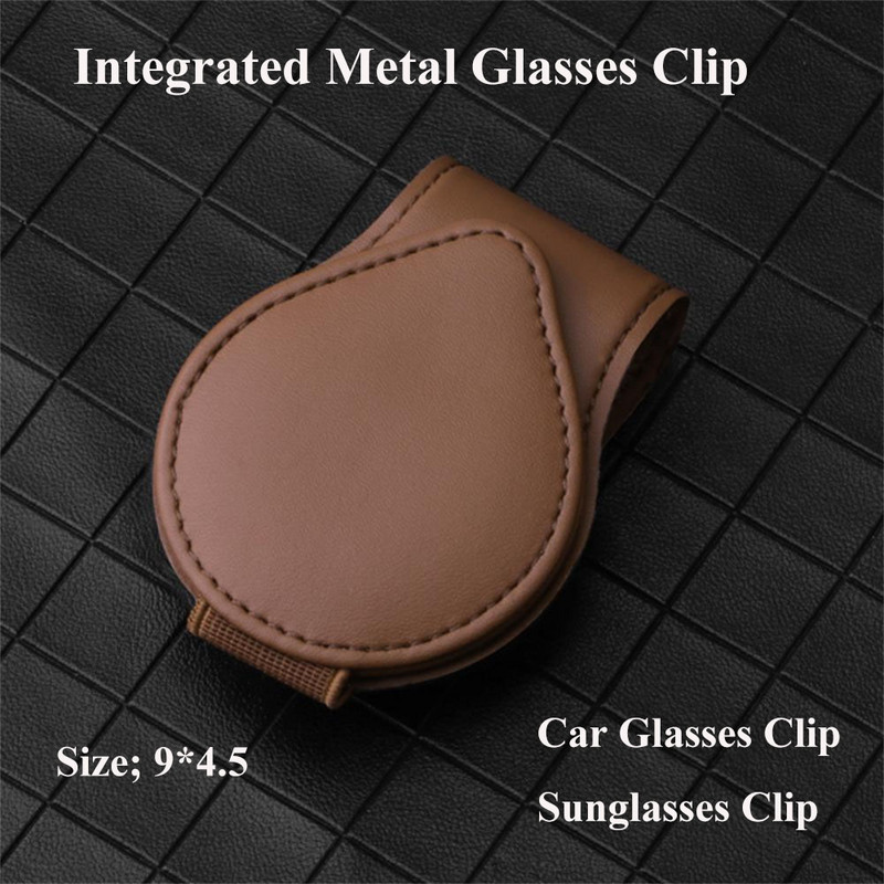 1/2 tk autoprillide klamber, multifunktsionaalne integreeritud vastupidav PU-st kaasaskantav päikeseprill, dokumendi piletihoidja klamber auto interjööri tarvik
