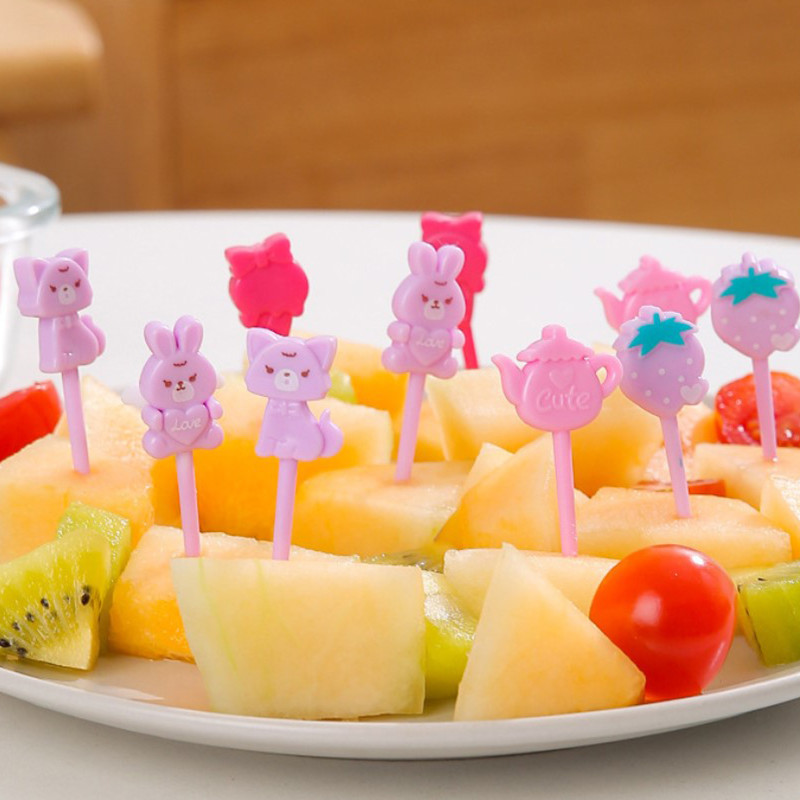 Slatka mini životinjska farma Crtić Izbor hrane Djeca Užina Torta Desert Hrana Voće Vilice Ručak Bento Dodaci Dekoracija za zabavu