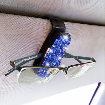 Napellenzőre szerelhető napszemüveg klip tartó strassz tartó Hordozható napszemüveg klipkártya jegytartó tok kapocs univerzális tartozékok