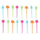 16 tk. Puuviljakahvel Multifilm Mini loomafarm Multifilm Toiduvalik lastele Suupisted Koogid Magustoit Toit Puuviljakahvel peokaunistus