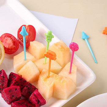 16Pcs Fruit Fork Cartoon Mini Animal Farm Cartoon Food Selection Children Snacks Cake Dessert Food Fruit Fork Party Decoration