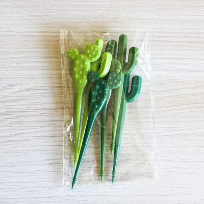 6 komada prijenosnih kaktusa za predjelo. Pijuci hrane. Dječji štapići. Vilice za voće. Višekratne ukrasne čačkalice. Kafić.