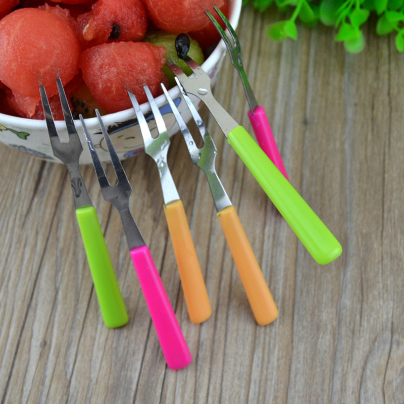 6 bucăți drăguț cu formă de prințesă furculițe din oțel inoxidabil pentru fructe pentru copii set de furculițe pentru desert cu suport de depozitare furculiță de degustare pentru petreceri tacâmuri