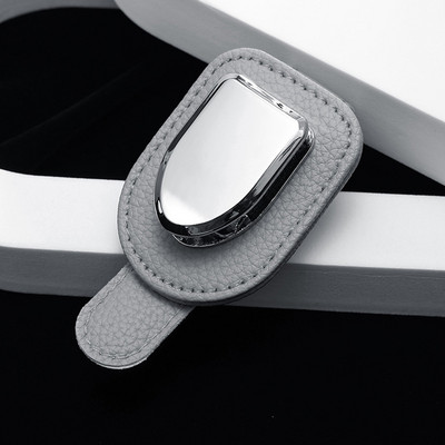 Vizir za automobil, kožni držač za sunčane naočale, prvi sloj kopče za sunčane naočale, montiran sa kopčom za kartice za karte, prikladno za sve modele