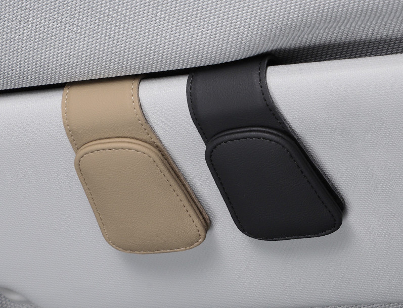 Novi držač za automobilske naočale, kožni štitnik za sunčane naočale, štipaljka za karte, univerzalna kopča za pohranu, dodatna oprema za interijer automobila