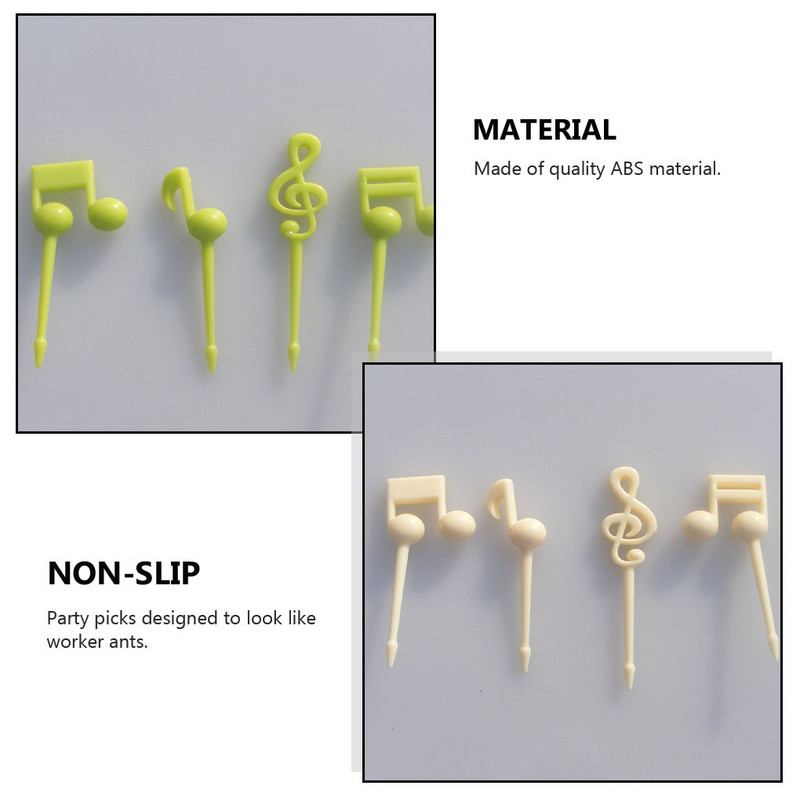 Pakis 16 puuvilja-maasikakorki Pulmapidu Telkimine Kaasaskantav taimne magustoit suupiste kahvlid Köök Värv Juhuslik