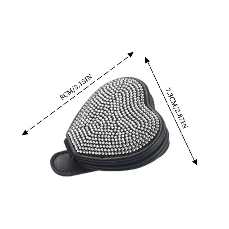 Blingi auto päikesesirmi prillide hoidik Moodne päikeseprillide hoidja klamber südamekujuline prillide hoidik auto päikesesirmi jaoks koos Blingiga