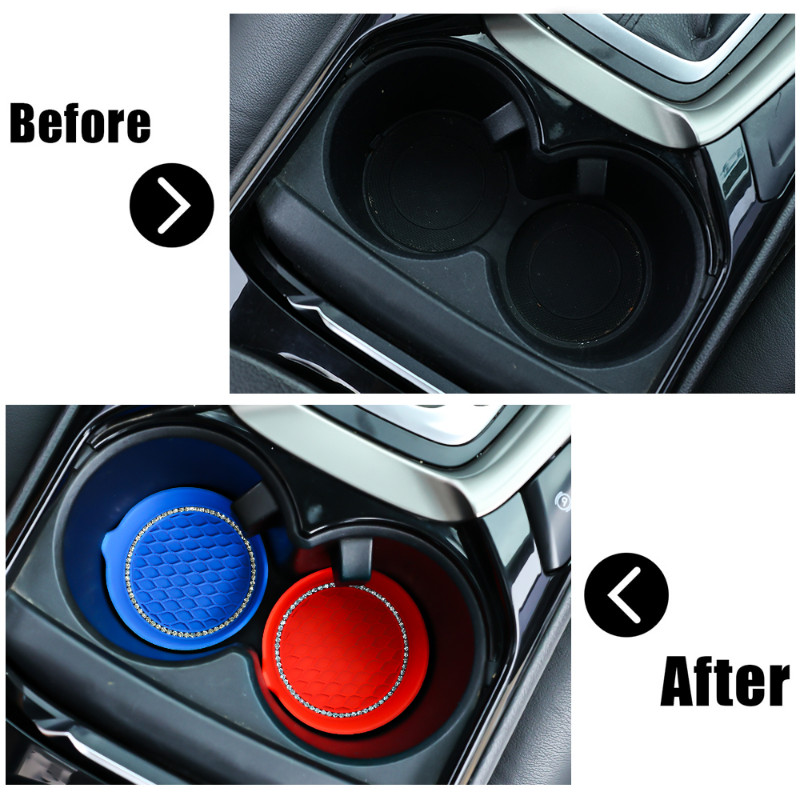 Novi neklizajući podložak za čašu za vodu Podmetač za čaše za automobile Dijamantni dijamant Bling Dekoracija Protuklizna gumena podloga za čašu za boce Dodaci