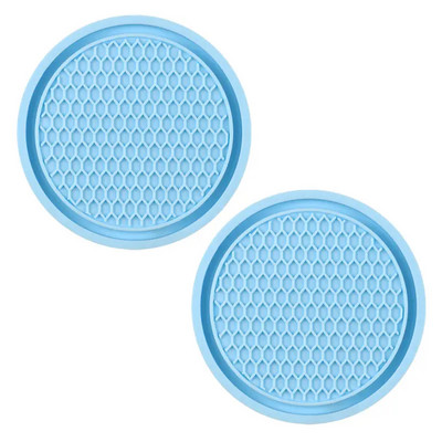 2 db autóalátét PVC textúrájú puha ragasztó, hordozható csúszásgátló pohártartó szőnyeg deformációgátló, kényelmes érintéssel autóbelső kiegészítők