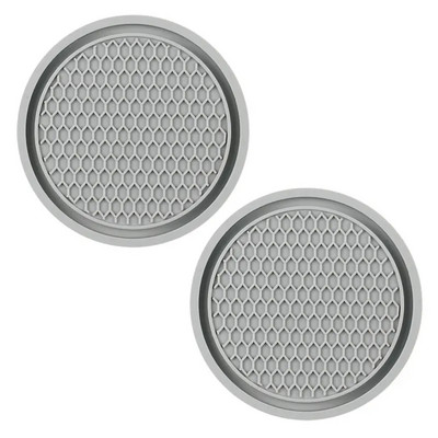 2 db autóalátét PVC textúrájú puha ragasztó, hordozható csúszásgátló pohártartó szőnyeg deformációgátló, kényelmes érintéssel autóbelső kiegészítők