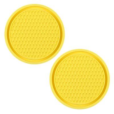 2 db autóalátét PVC textúrájú puha ragasztó, hordozható csúszásgátló pohártartó szőnyeg deformációgátló, kényelmes érintéssel autóbelső kiegészítők