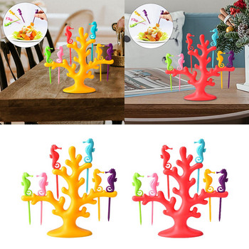 Fruit Fork Clip Seahorse Modeling Salad Πιρούνια γευσιγνωσίας φρούτων για ταξίδια