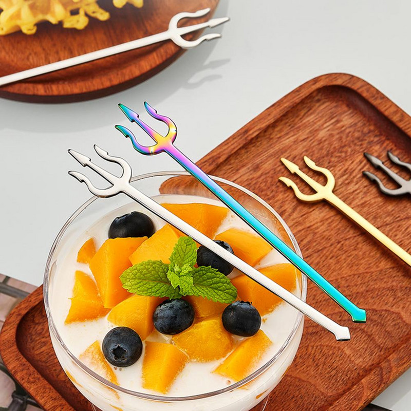 Snažna vilica za kolač Lako se čisti Zrcalna polirana vilica za desert od nehrđajućeg čelika Zgušnjava vilica za voće Kućna oprema