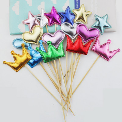 20 vnt. 13 cm Širdies žvaigždės keksų apmušalai Tortų puošmenos Dekoravimo rinkiniai Vaikų vestuvių gimtadienio dekoracijos Kūdikių šventės paslaugos