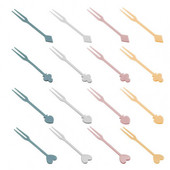 1 kasti vastupidav magustoidukahvel, hõlpsasti puhastatav libisemisvastane puuviljakahvel, peokook, puuvilja hambaork