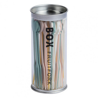 1 kasti vastupidav magustoidukahvel, hõlpsasti puhastatav libisemisvastane puuviljakahvel, peokook, puuvilja hambaork