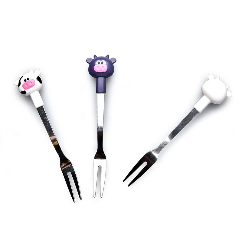 Set vilica za voće od 6 komada s držačem od nehrđajućeg čelika Pustinjske vilice za salatu Povrće Koktel Čačkalica Roštilj Party Bento Dodaci