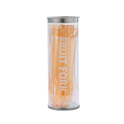 Plastična vilica od 20 kom. Prikladna za kolače, salate, voćne vilice s kutijom za pohranu, odvojive vilice za desert, prijenosni pribor za jelo za kampiranje, piknik