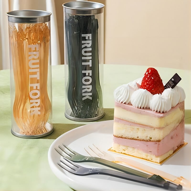 Plastična vilica od 20 kom. Prikladna za kolače, salate, voćne vilice s kutijom za pohranu, odvojive vilice za desert, prijenosni pribor za jelo za kampiranje, piknik