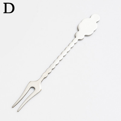 1vnt vaisių šakutė nerūdijančio plieno Kūrybinė širdies šakutė Desertas Valgomas Maisto Indas Daugkartinis Namų Stalo reikmenys Virtuvės priedai