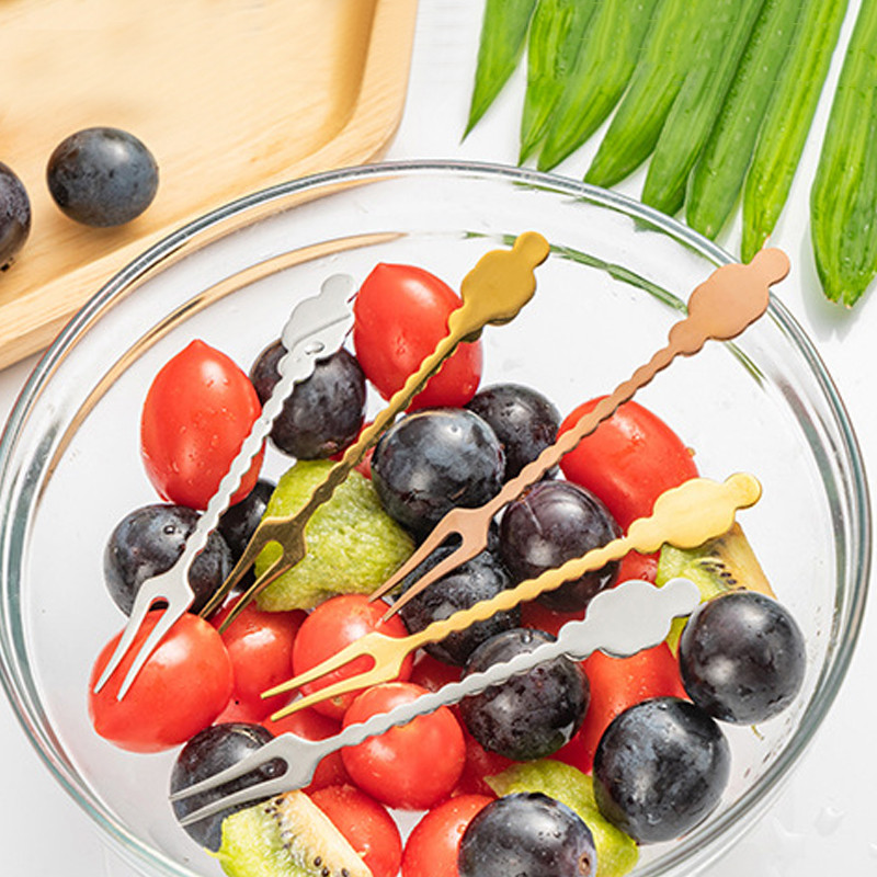 1vnt vaisių šakutė nerūdijančio plieno Kūrybinė širdies šakutė Desertas Valgomas Maisto Indas Daugkartinis Namų Stalo reikmenys Virtuvės priedai