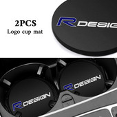 2vnt Car Rdesign Badge Vandens puodelių laikiklis Kilimėliai Neslystantys padėkliukai Priedai, skirti Volvo XC60 S60 V40 V50 V60 XC90 S40 S80 C30 XC40