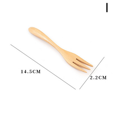 1 tk puidust keskkonnakaitse puuviljakahvel Kaasaskantavad toidunõud Tööriistad Magustoidu söömine Sööginõud Köögitarvikud