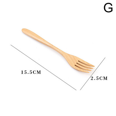 1 tk puidust keskkonnakaitse puuviljakahvel Kaasaskantavad toidunõud Tööriistad Magustoidu söömine Sööginõud Köögitarvikud