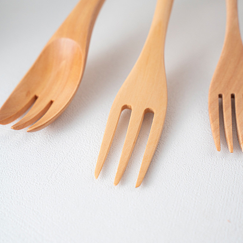 1 tk puidust keskkonnakaitse puuviljakahvel Kaasaskantavad toidunõud Tööriistad Magustoidu söömine Sööginõud Köögitarvikud