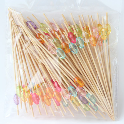 100db bambusz koktélcsákányok nyársok partik ételválogatások gyümölcs fogpiszkáló szendvicsrudak, ünnepi/esküvői/babazuhany/rendezvény dekoráció