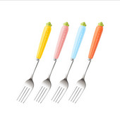 4tk Värvid Kahvel Armas porgand Roostevabast terasest Kahvlid Söögikahvel Söögiriistad bento kahvel Kook Kondiitrikahvlid Magustoidukahvlid lauanõude komplekt