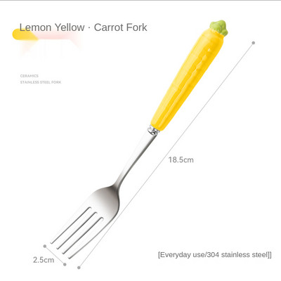 4tk Värvid Kahvel Armas porgand Roostevabast terasest Kahvlid Söögikahvel Söögiriistad bento kahvel Kook Kondiitrikahvlid Magustoidukahvlid lauanõude komplekt