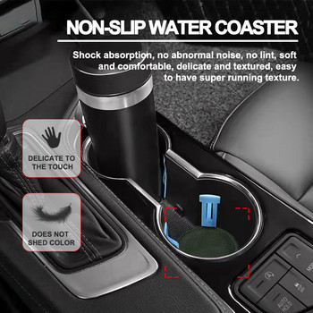 Подложка за автомобил Alcantara Water Cup Anti-Slip Mat за Audi Quattro A1 A3 A4 A5 A6 A7 A8 Q2 Q3 Q5 Q7 TT S3 S4 S5 S8 Автомобилни аксесоари