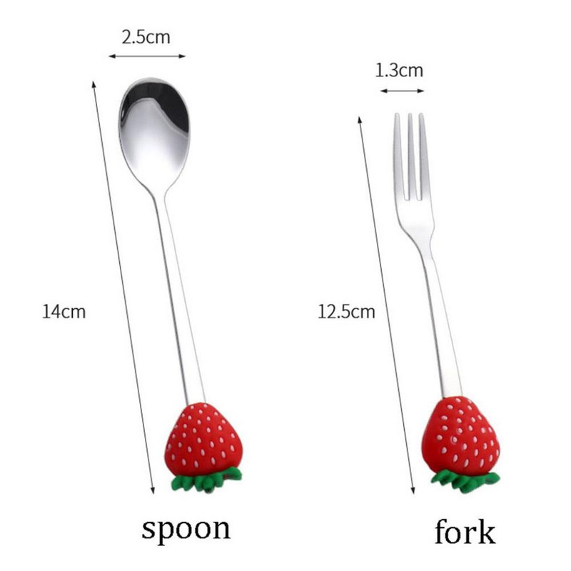 1 tk roostevabast terasest armsad puuviljakujulised kohvilusikad puuvilja magustoidu lusikas kahvel kommid teelusikas joogi lauanõud köögitarbed