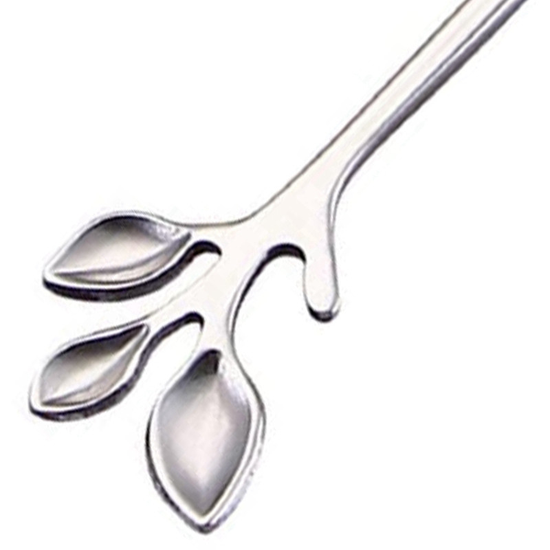 Nerūdijančio plieno šakutė, lapo formos rankena Desertinė šakutė vaisių salotos Mėsa Virtuvės priedai. Sidabras 10 daiktų