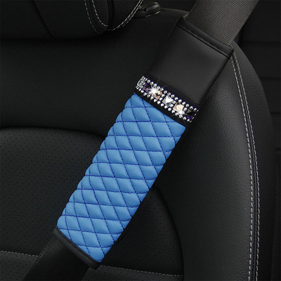 Strasszkő bőr lélegző autós biztonsági öv vállpárna védőhuzat