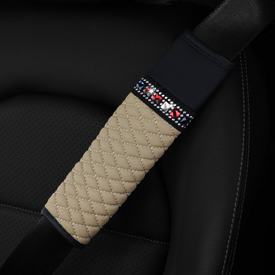 Strasszkő bőr lélegző autós biztonsági öv vállpárna védőhuzat